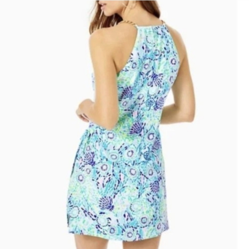 Lilly Pulitzer Chain Halter Pearl Romper 14 - Picture 3 of 11